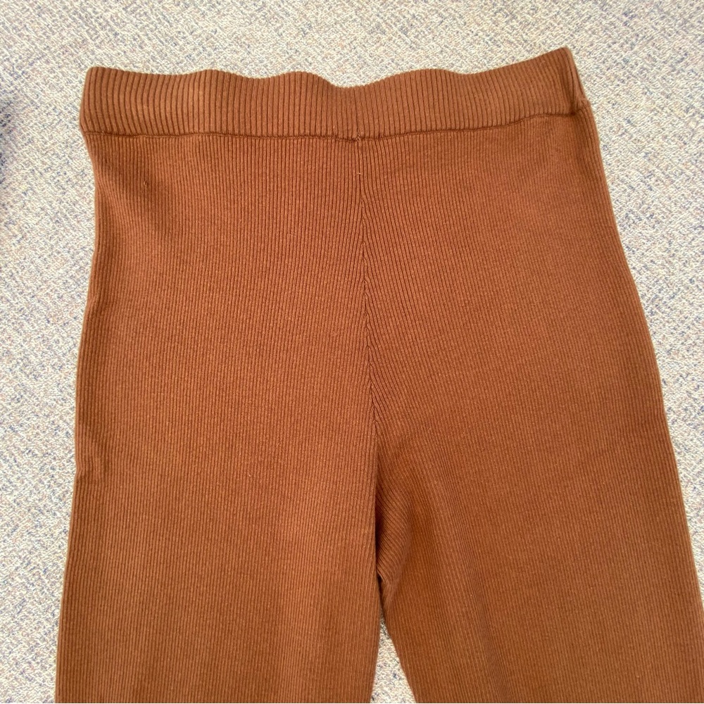 NWOT Rails Jules Ribbed Flare Cotton Silk Blend Pant in Fox size Large - Picture 8 of 16